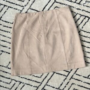 Wild Honey Beige Mini Skirt